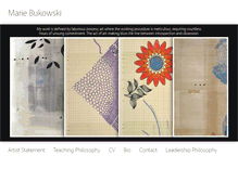 Tablet Screenshot of mariebukowski.com